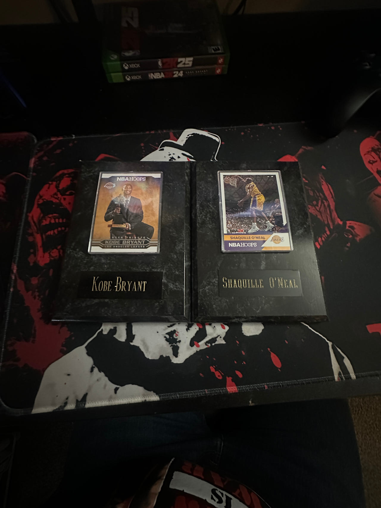 Kobe Bryant & Shaquille O'Neal NBA Hoops Dual Card Plaque