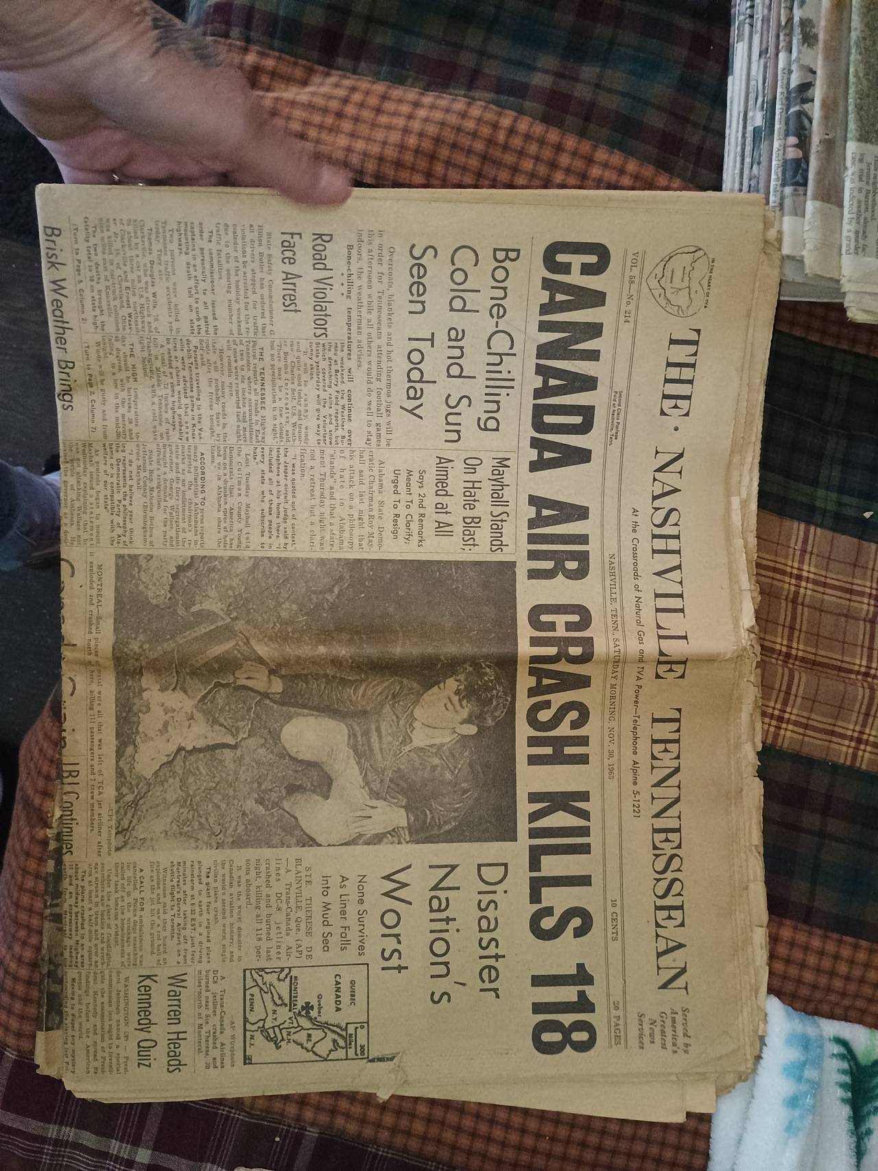 The Nashville Tennessean November 30 1963 Newspaper