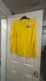 Women's Yellow UV Protection Long Sleeve V-Neck Shirt - Image 2
