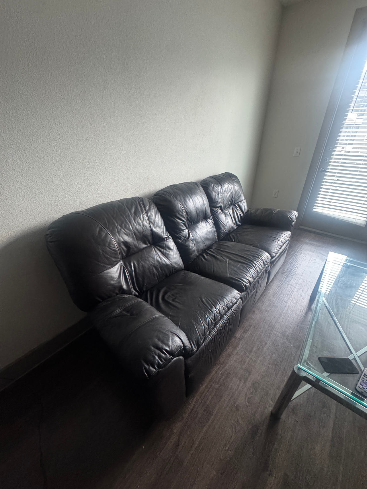 Leather Reclining Sofa