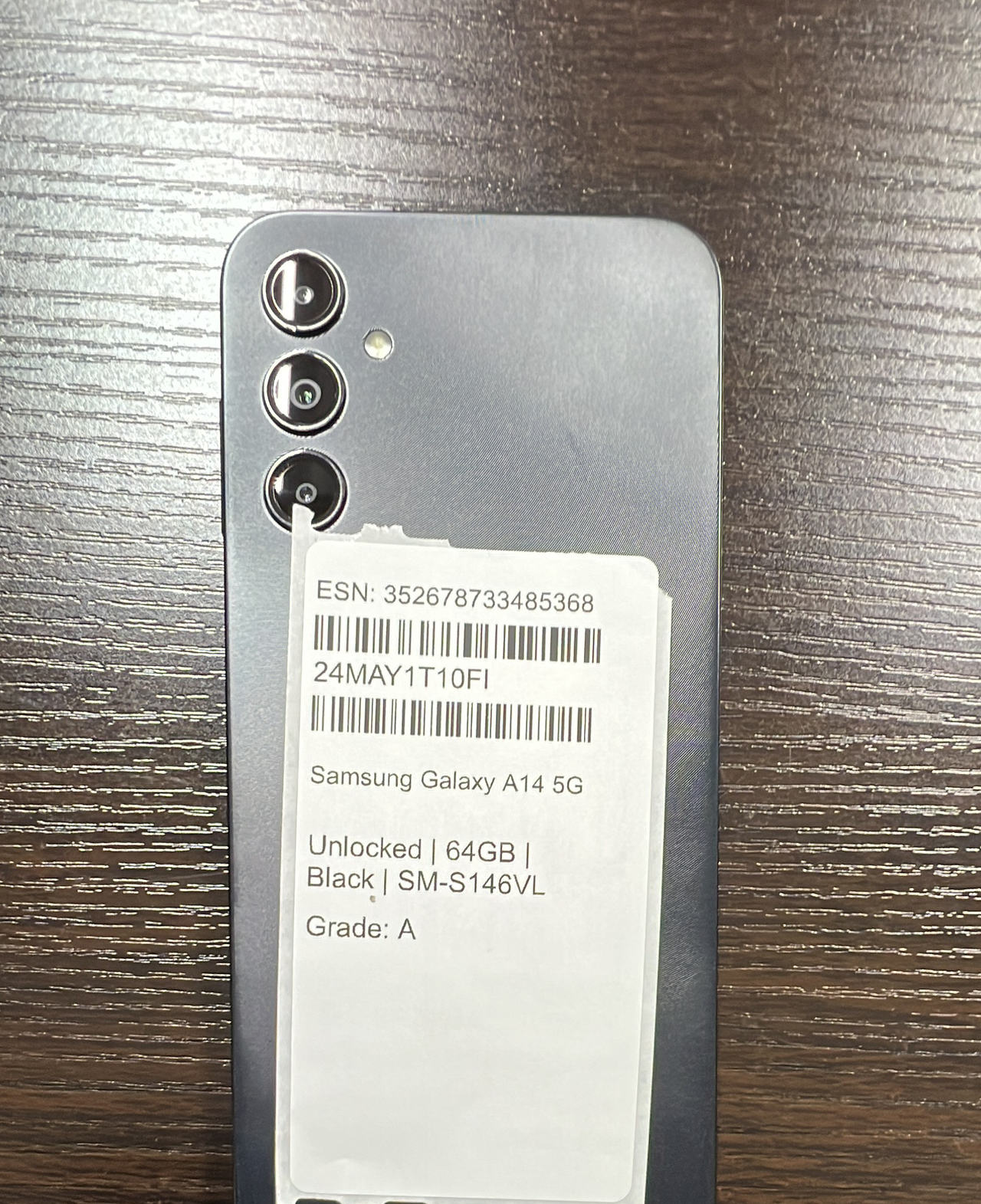 Samsung Galaxy A14 5G SM-S146VL 64GB Black Unlocked A