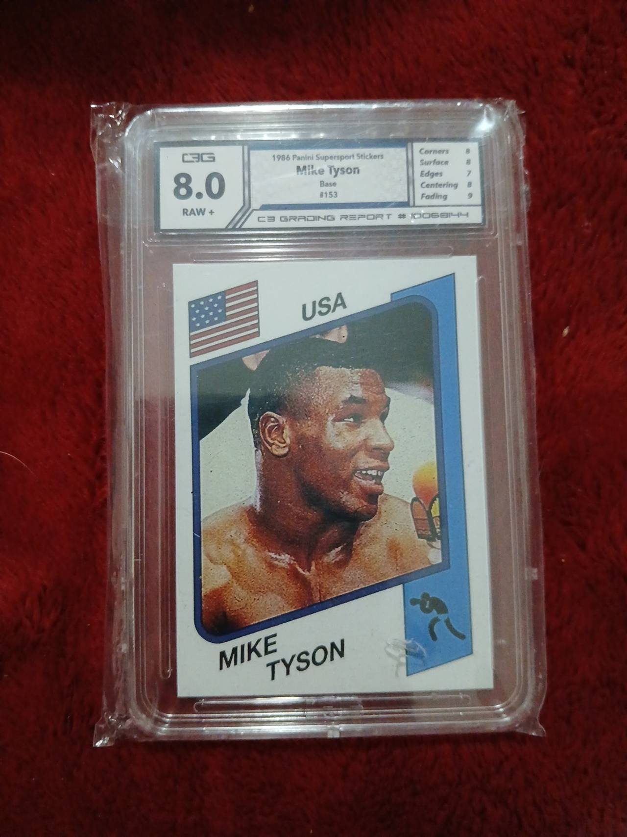 1984 Panini Supersport Mike Tyson #153 Graded 8.0