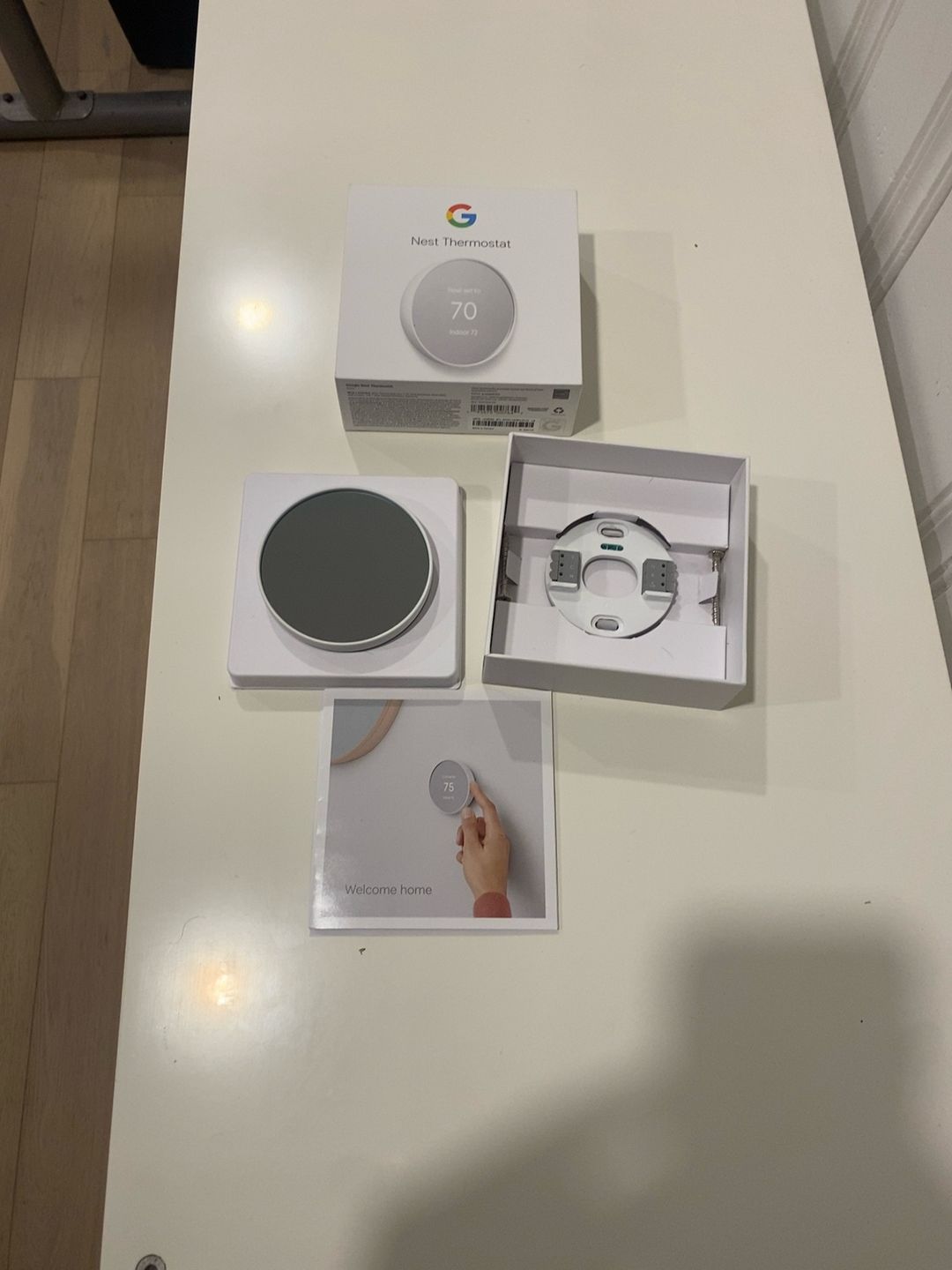 Google Nest Thermostat Snow White