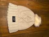 UGG Australia Beige Tan Fleece-Lined Beanie Hat - Image 4