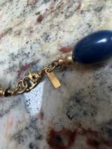Monet Vintage Navy Blue Graduated Bead Necklace - Image 4