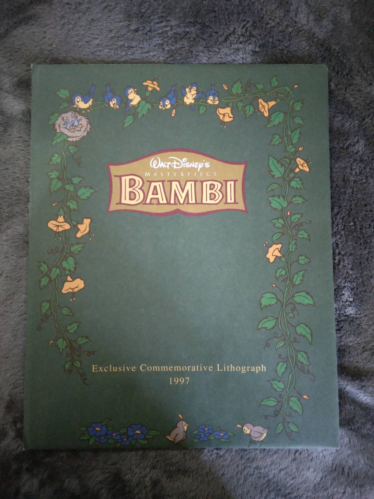 Disney Bambi Exclusive Commemorative Lithograph 1997