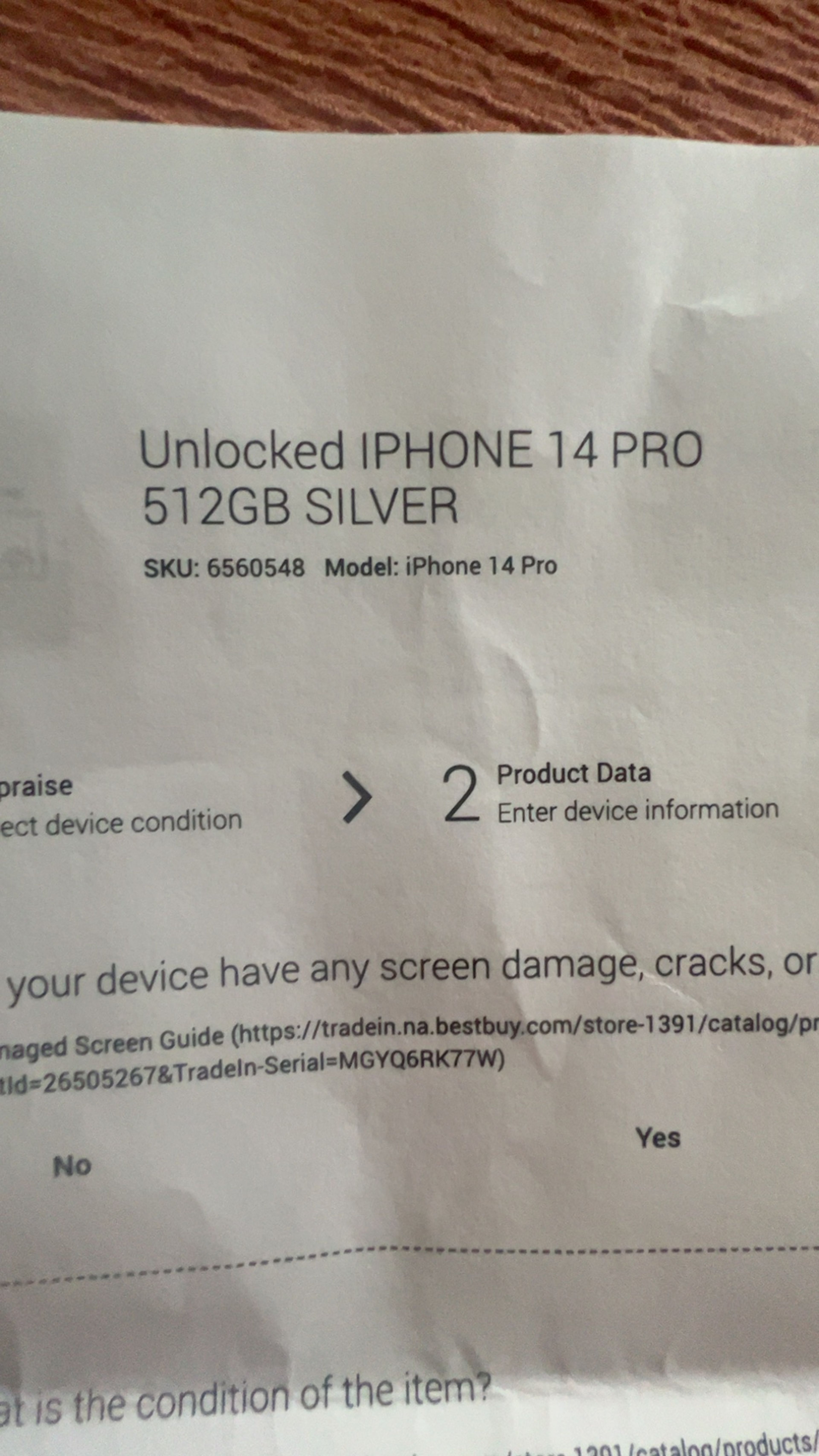 Apple iPhone 14 Pro Silver 512BG Unlocked 