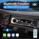 Single DIN Bluetooth Car Stereo with Dual USB and LCD Display - Image 5