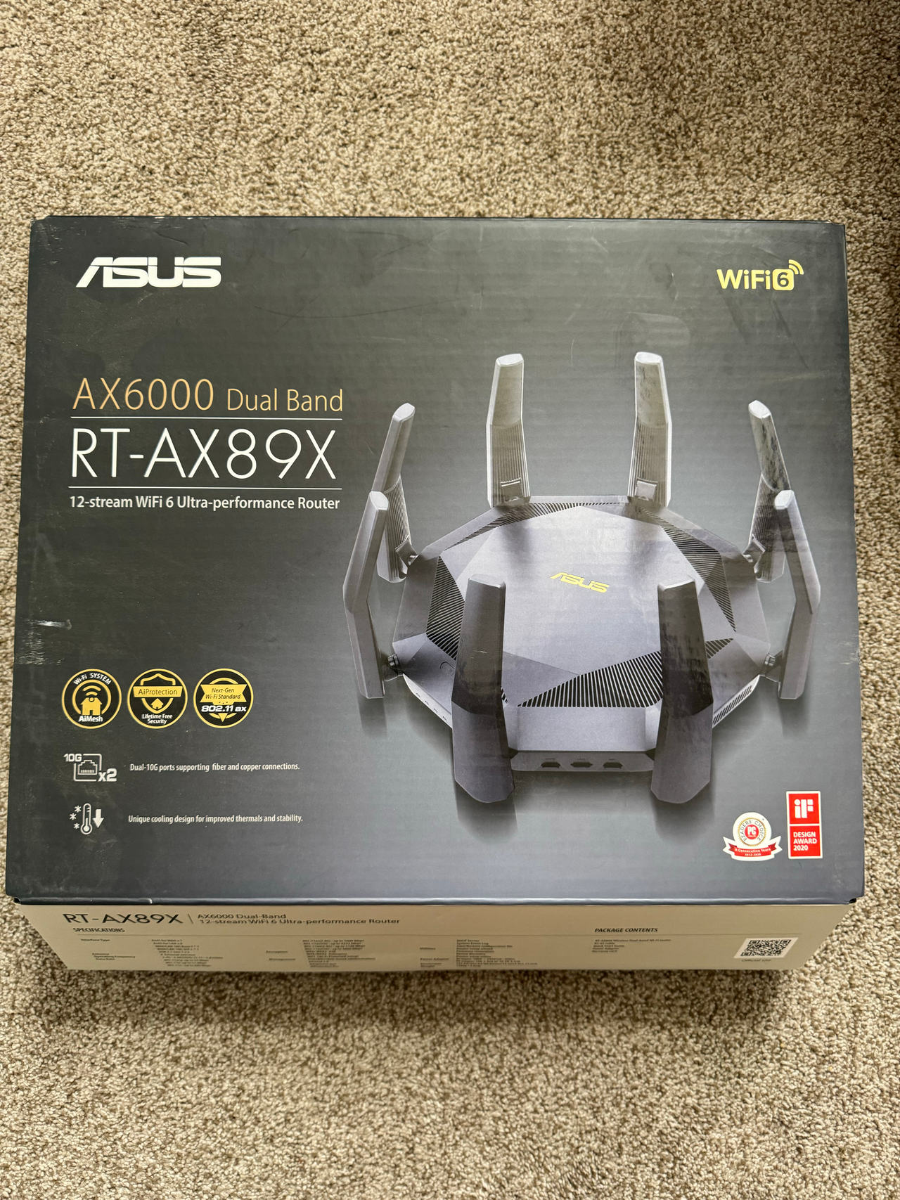 ASUS RT-AX89X WiFi 6 10gb Gaming Router