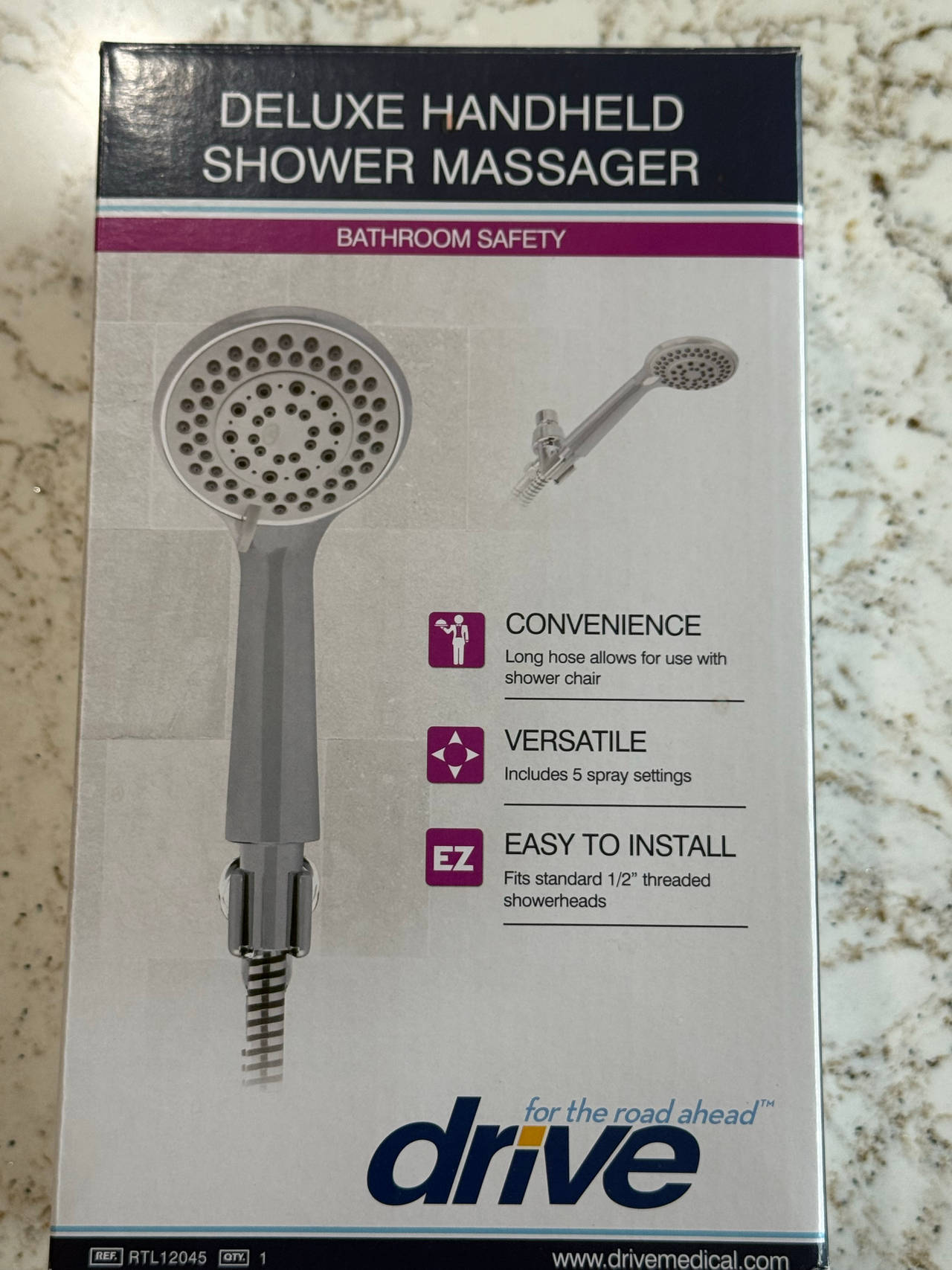 Drive Medical Deluxe Handheld Shower Massager