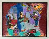 Cubist-style Abstract Painting 1995 Begoñat Ubieta-Moody 38” x 50” - Image 1