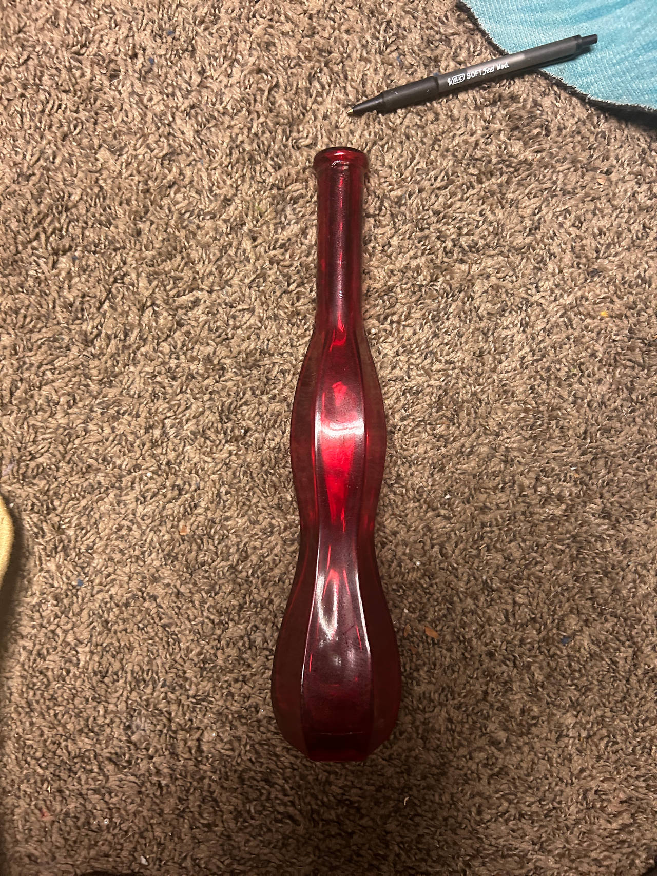 Red Glass Bud Vase