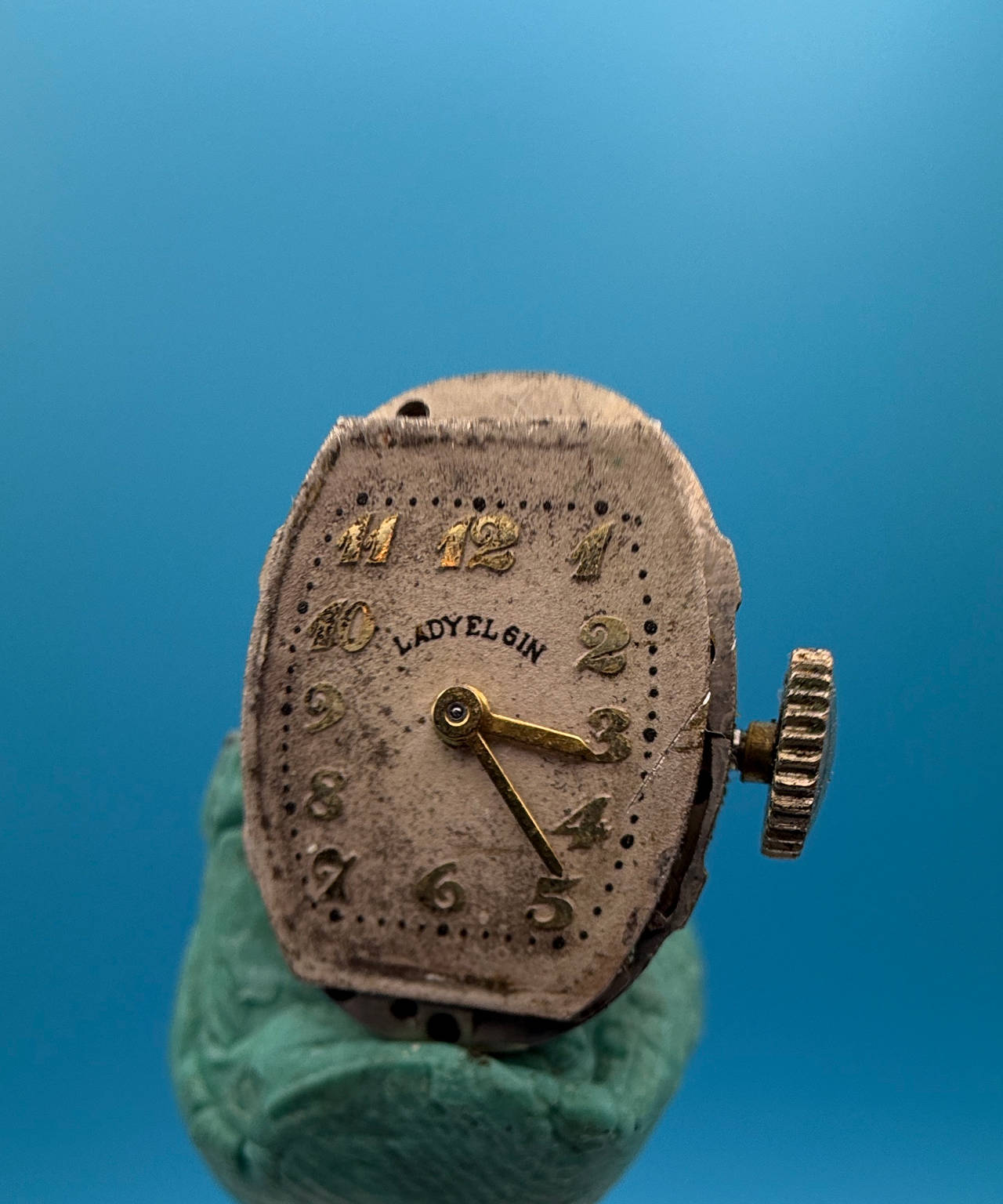 Vintage Lady Elgin Watch Movement and Dial