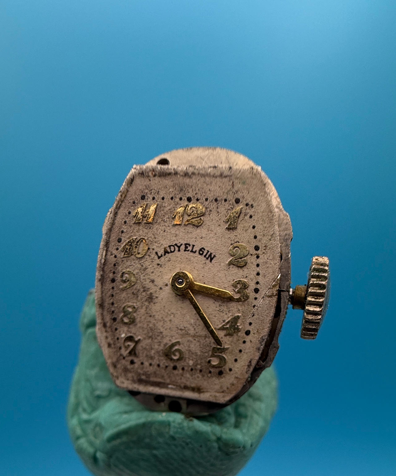 Vintage Lady Elgin Watch Movement and Dial