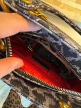 Dior Lady Dior D-Lite Leopard Print Canvas Handbag - Image 2