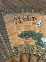 Vintage Chinese Bamboo Wall Fan - Image 7