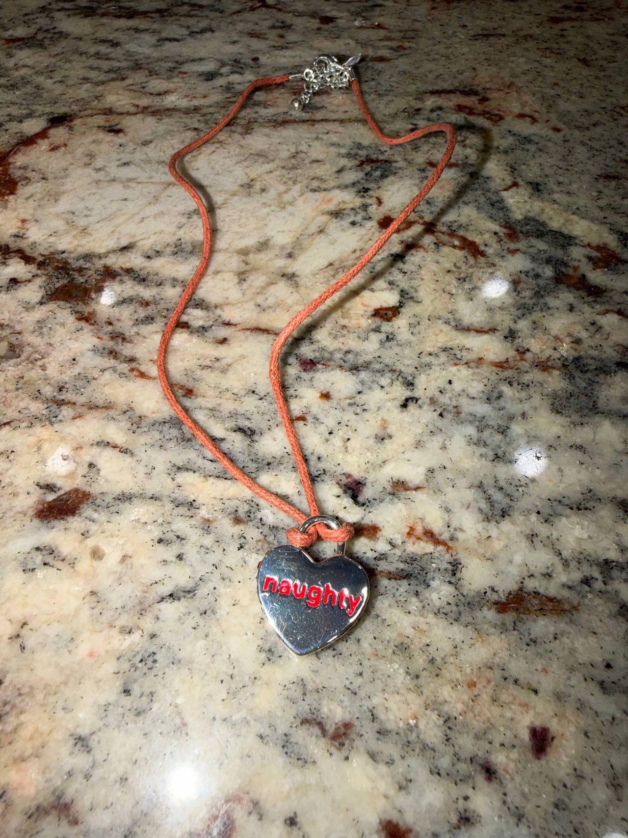 NRT Naughty Nice Heart Pendant Necklace