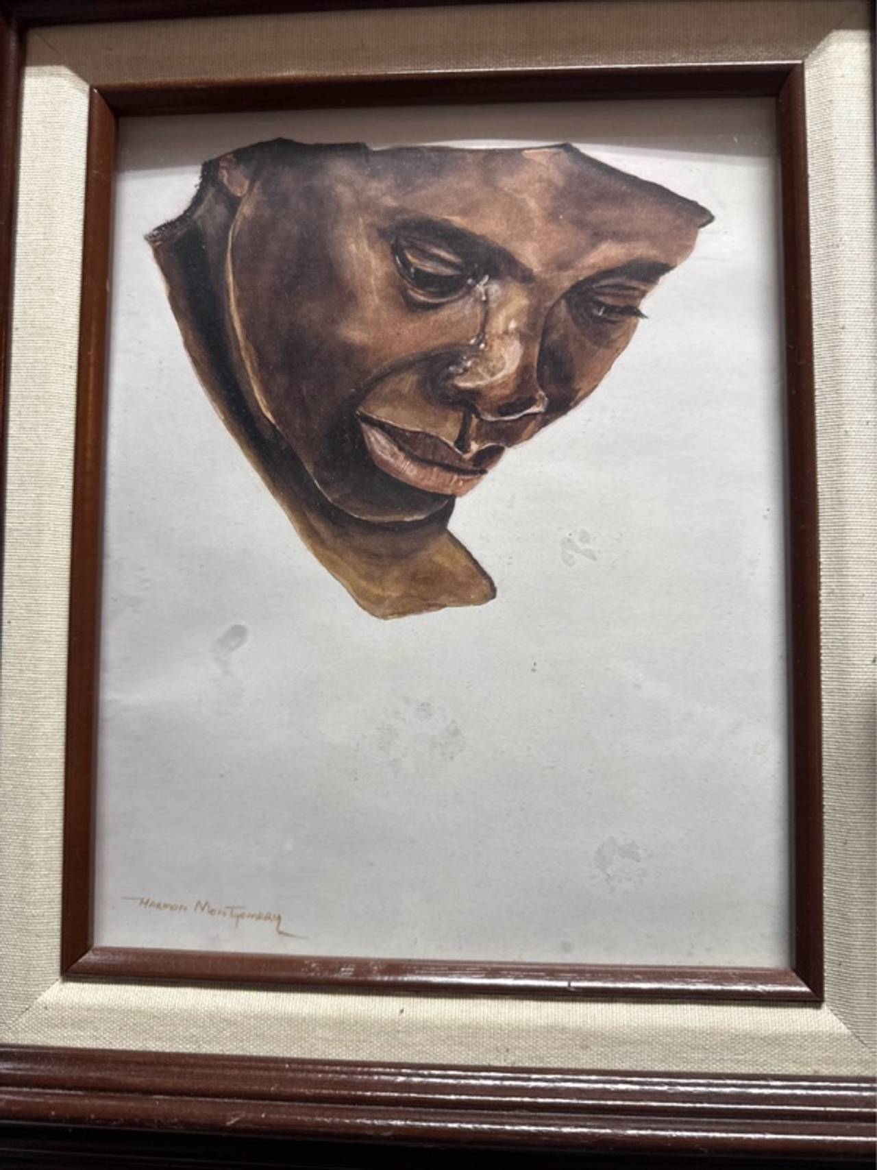 Black Portrait Art Print 16x20 inches