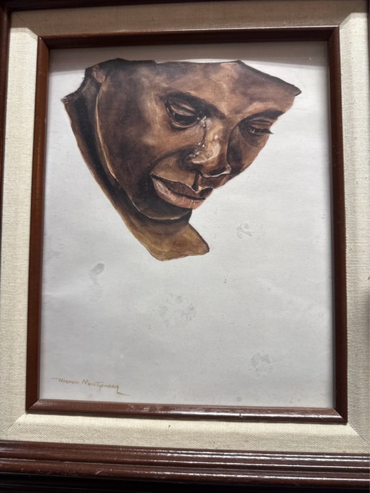 Black Portrait Art Print 16x20 inches