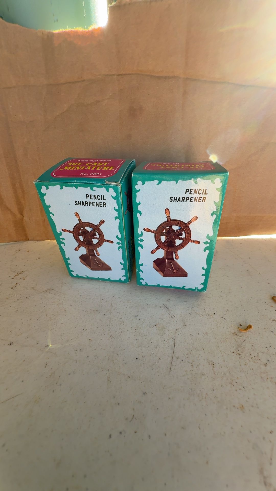 Vintage Metal Ship Wheel Pencil Sharpener