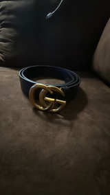 Gucci GG Logo Belt Black Leather - Image 2