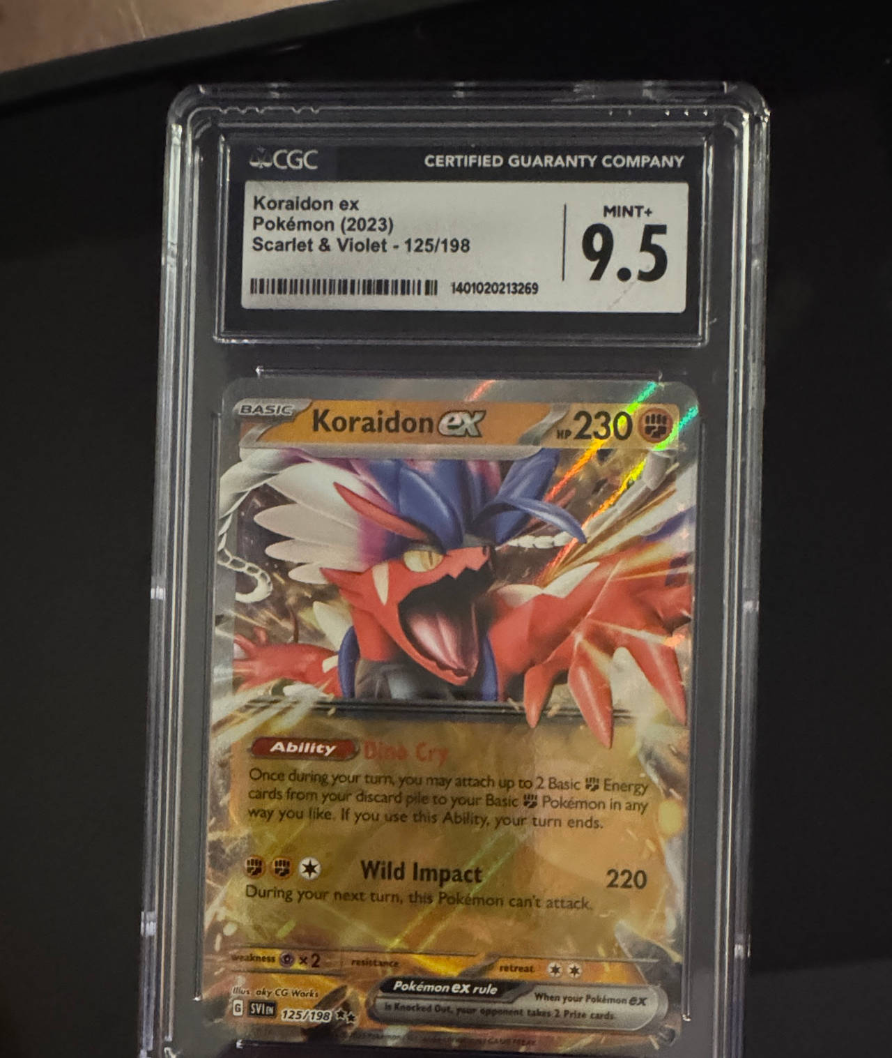 Pokémon Koraidon ex Scarlet & Violet 125/198 CGC 9.5 Mint+