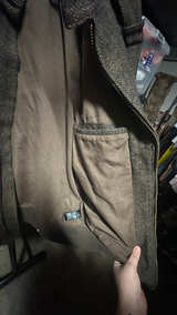 Men's Wool and Polyester Zip Jacket Size Medium  - Image 3