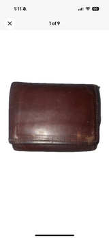 Rolf’s Cowhide Vintage Brown Leather Wallet - Image 1