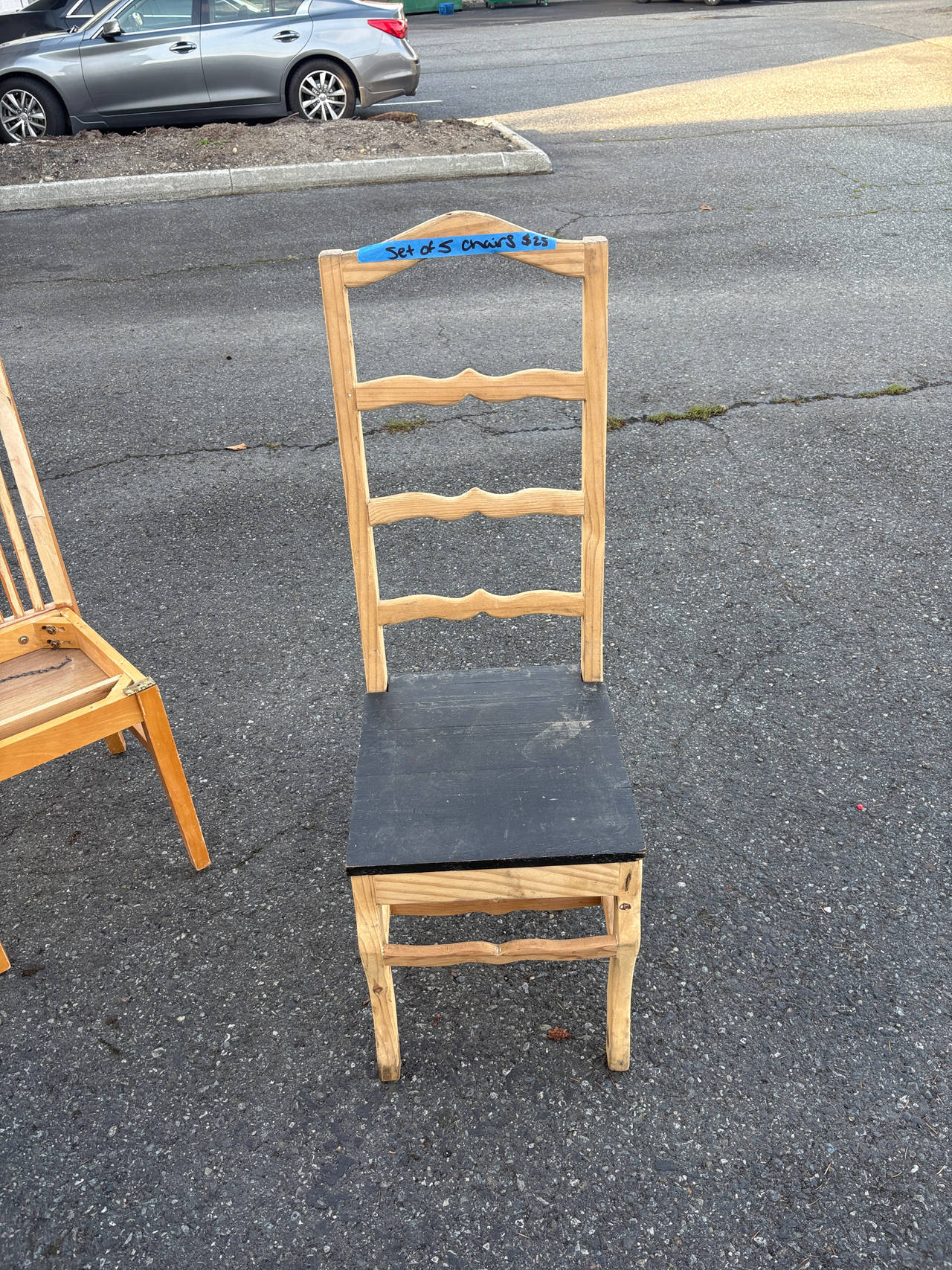 Wooden Ladder Back Chair (set of 5)