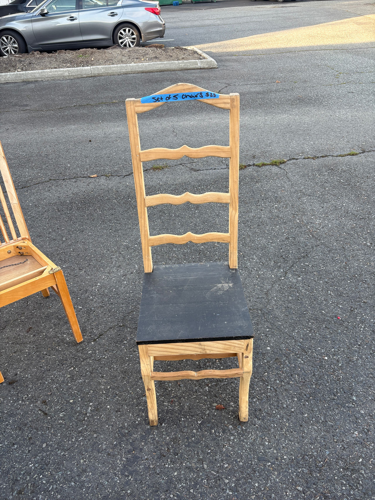 Wooden Ladder Back Chair (set of 5)