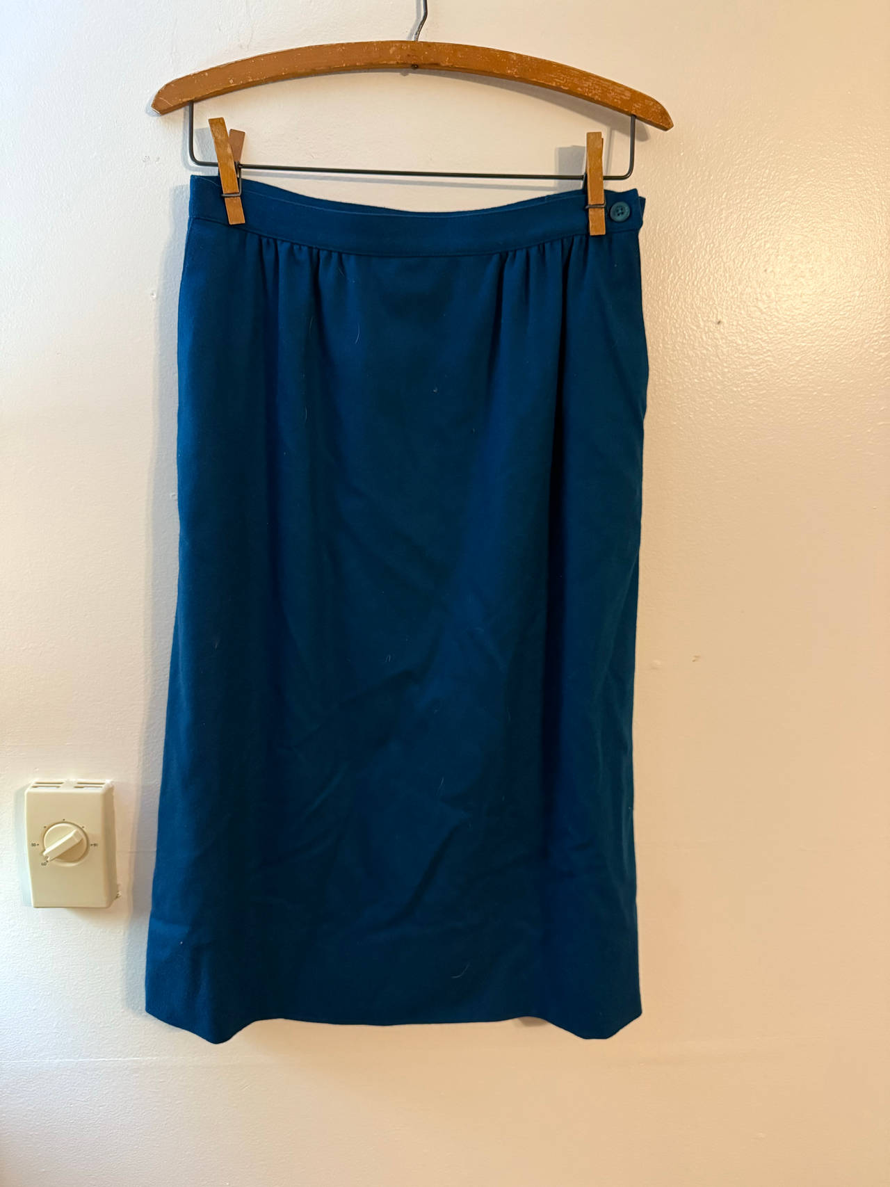 Vintage Teal Blue Midi Skirt Pendleton size 10