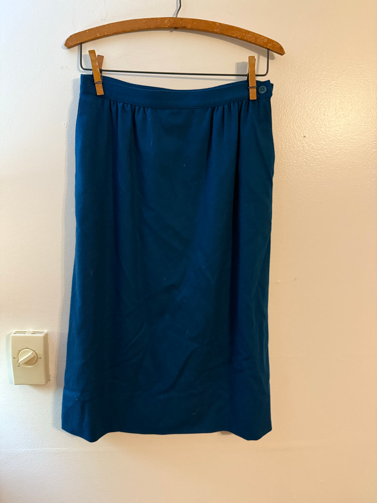 Vintage Teal Blue Midi Skirt Pendleton size 10