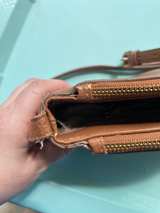 Anne Klein Brown Crossbody Bag Faux Leather Zip Top Small Purse - Image 2