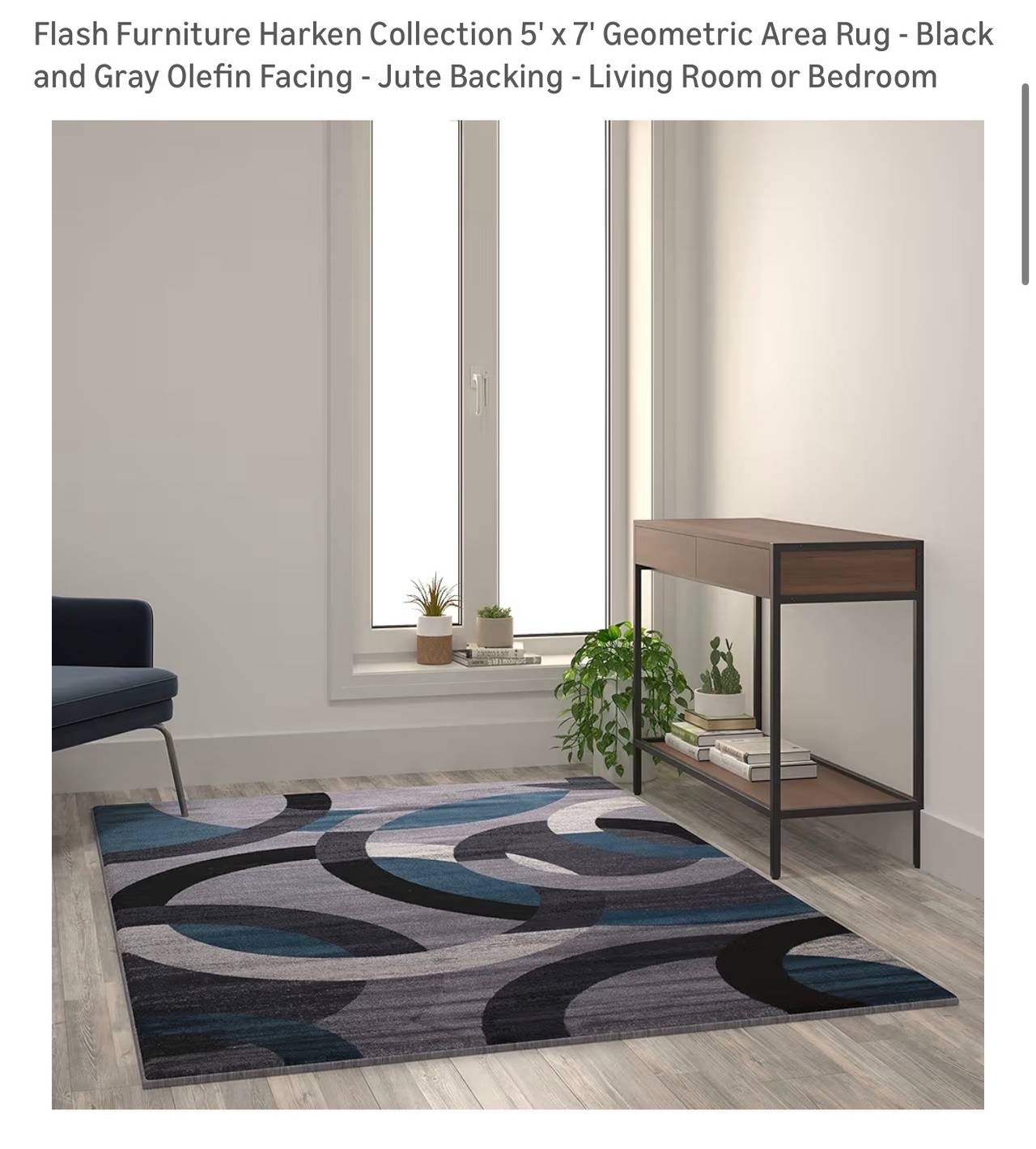 Flash Furniture Harken Collection 5' x 7' Geometric Area Rug