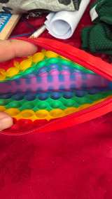 Rainbow Pop It Fidget Pencil Case Pouch - Image 2