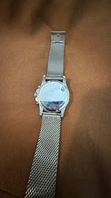 Fossil FB-01 Chronograph Silver Stainless Steel Mesh Watch FS5915 - Image 3