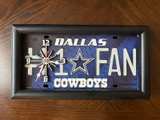 Dallas Cowboys #1 Fan License Plate Clock - Image 1