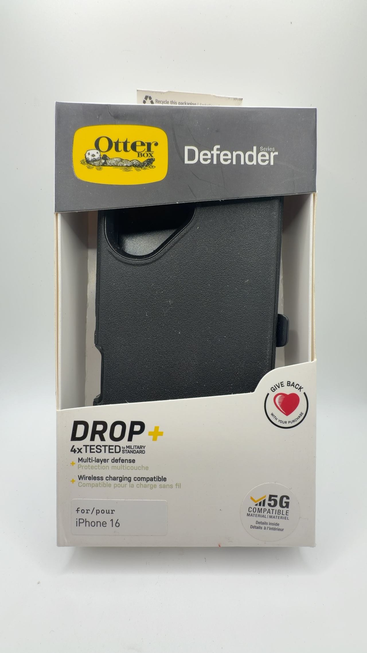OtterBox Defender Series Case with Holster for iPhone 16 Black