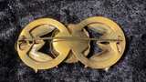 Vintage Gold Tone Floral Leaf Brooch Pin - Image 3
