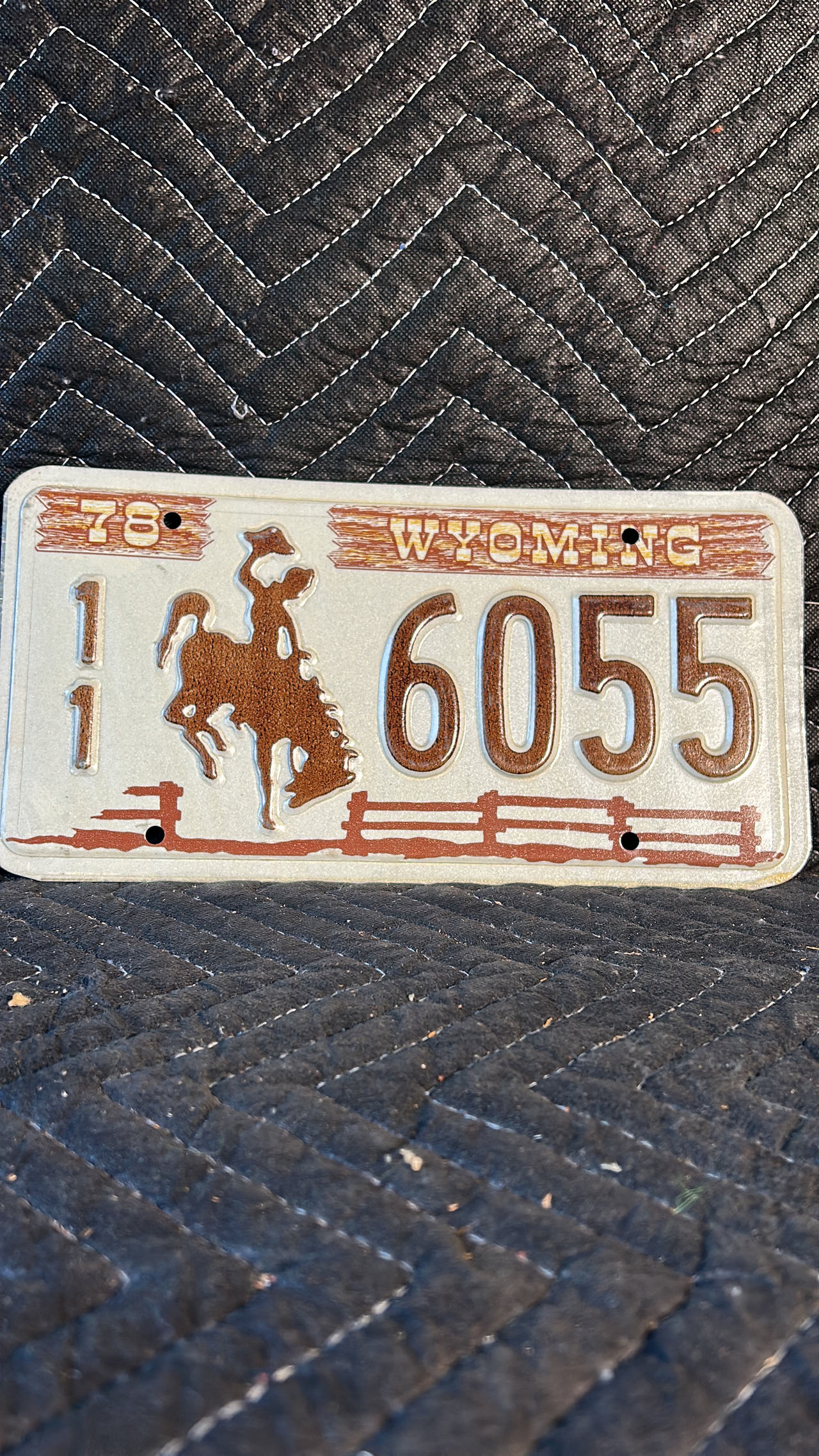 1978 Wyoming License Plate