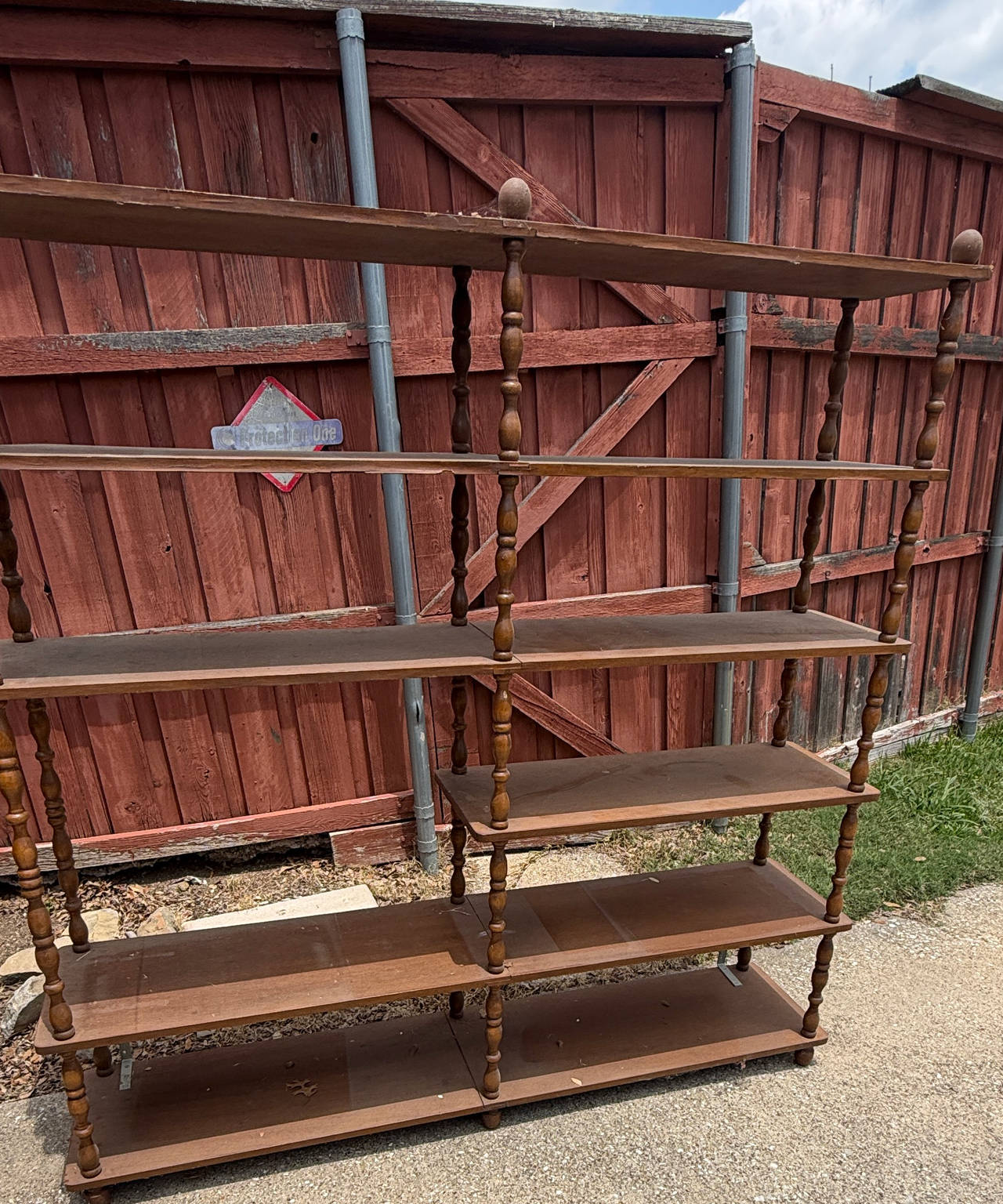 Vintage 5-Tier Spindle Bookshelf