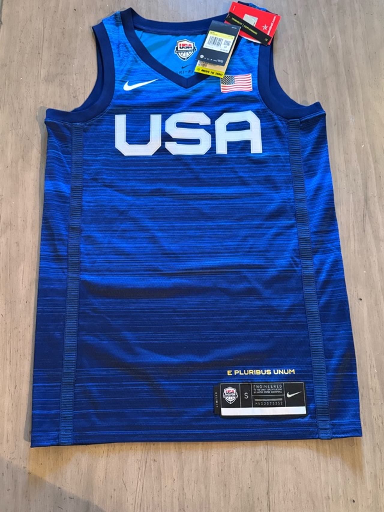 Nike Team USA 2020 Road Basketball Jersey Blue