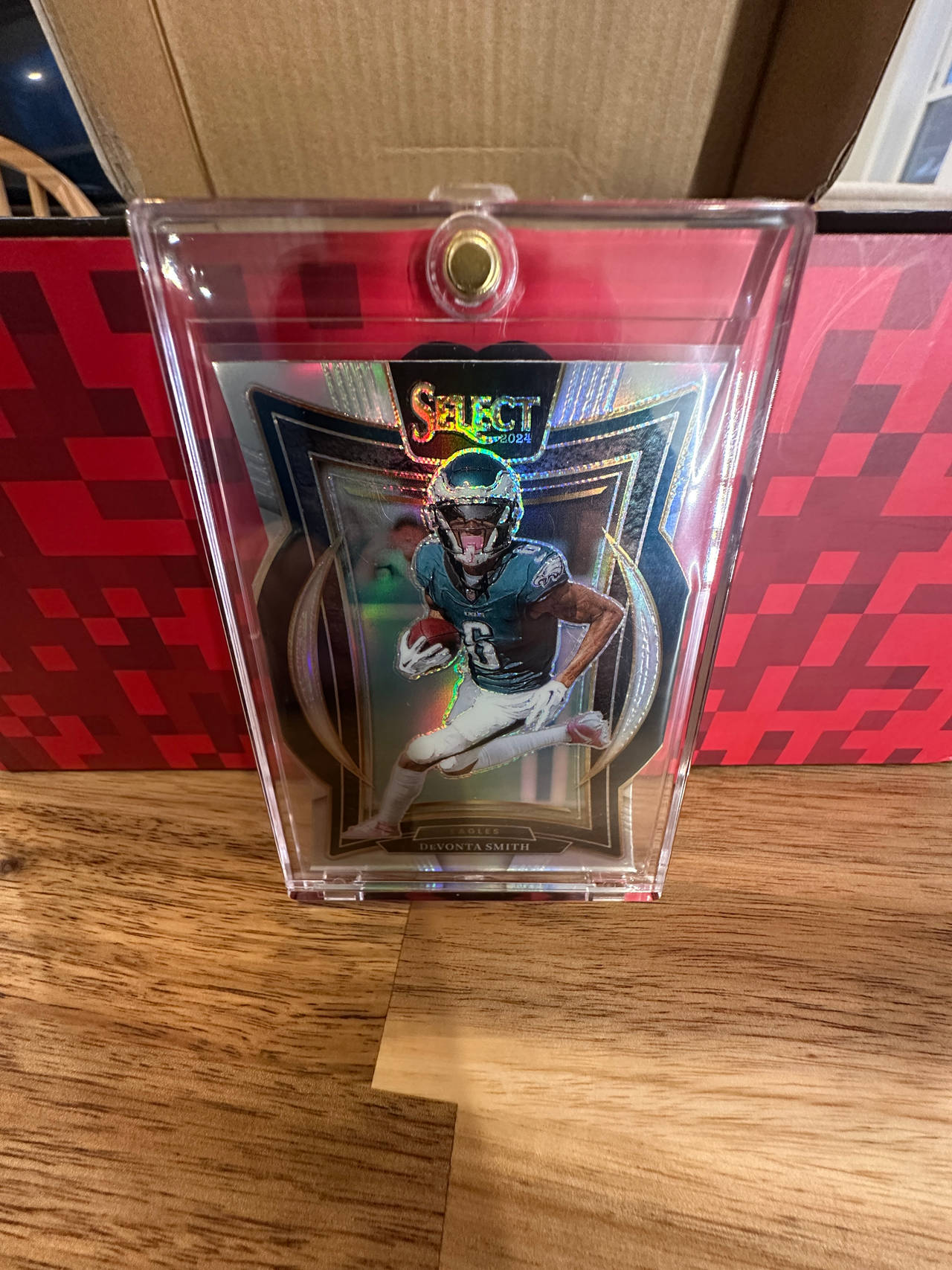 2021 Panini Select DeVonta Smith Silver Prizm Die-Cut Rookie Card