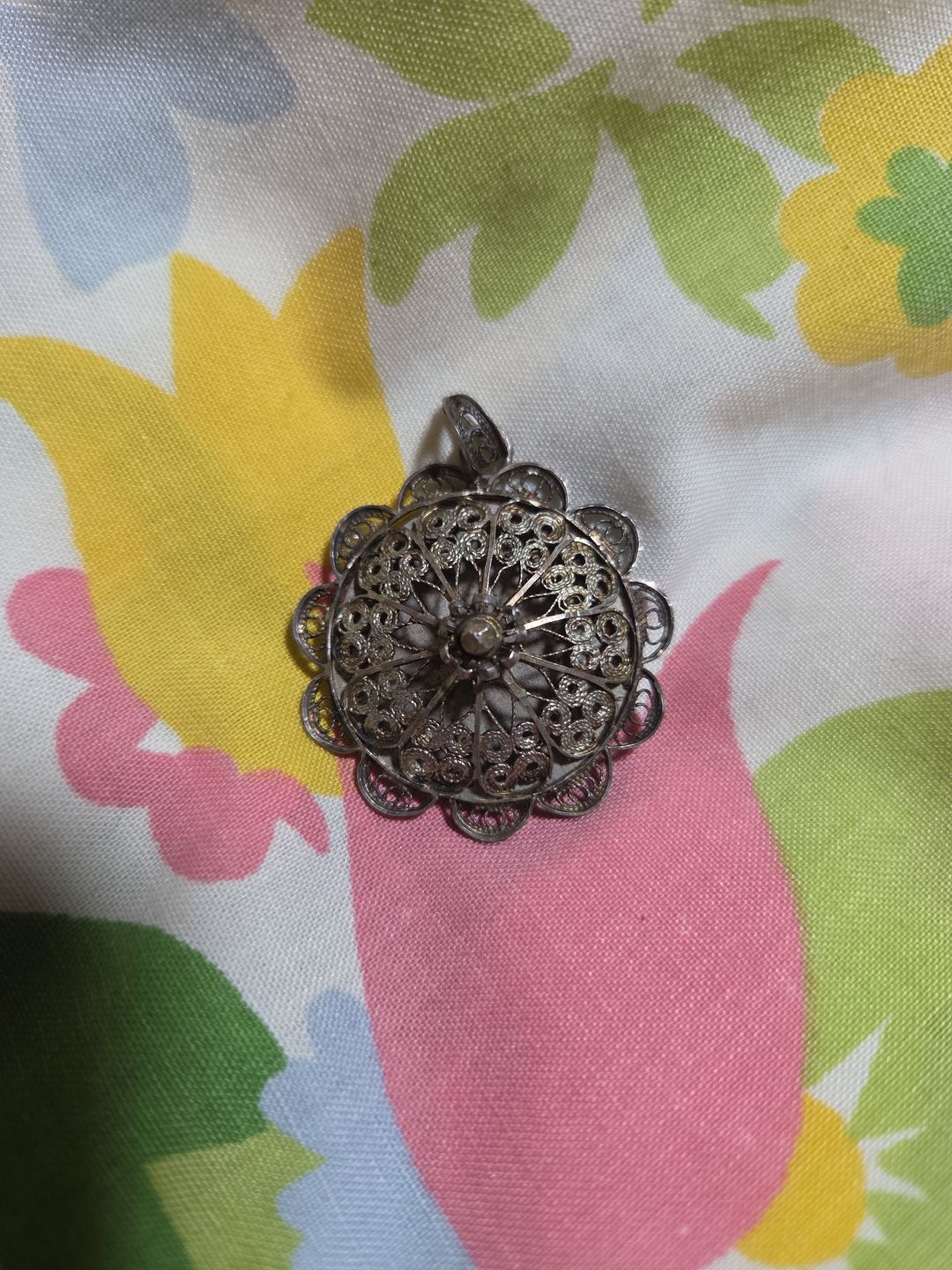 Vintage Silver Filigree Pendant
