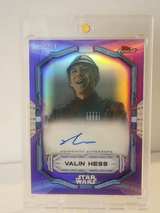 2022 Topps Finest Star Wars Valin Hess Purple Refractor Autograph /299 - Image 2