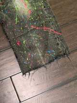 Levi's PREMIUM 501 90’s BIG E Custom Paint Splatter CUT Jeans Size 15 Womens - Image 2