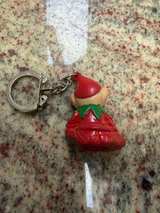 Vintage Rubber Christmas Elf Keychain Antique Old School Elf - Image 3