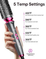 Wavytalk Heatwave Pro 1.5" Ionic Thermal Brush, Culing Iron Brush Bilateral Grey - Image 2