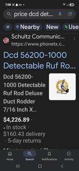 DCD 
 7/16" x 1000' Detectable ruf Rodder fiberglass fishtape - Image 1