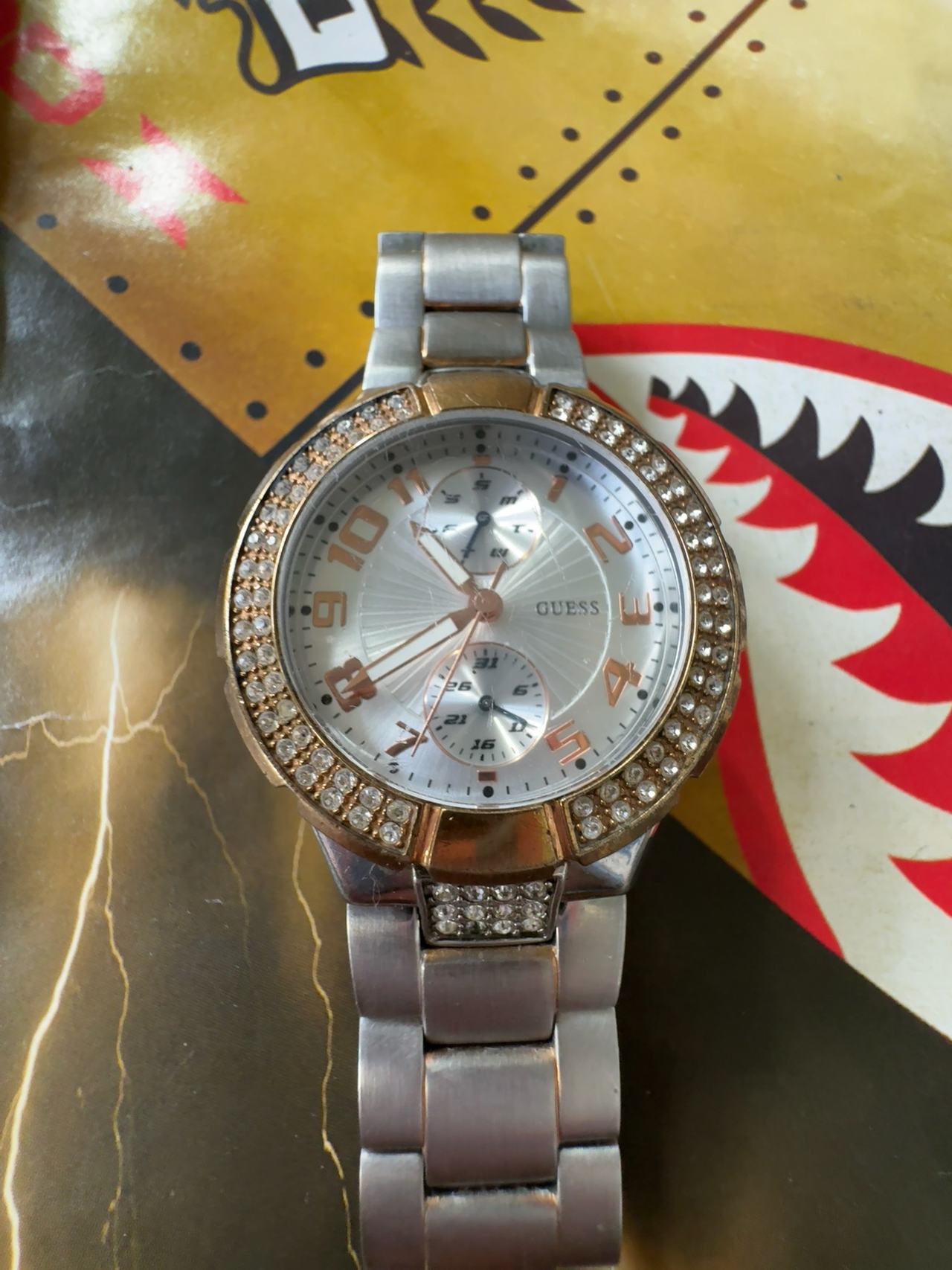 Guess Women's Analog Watch Rose Gold & Steel Two-Tone